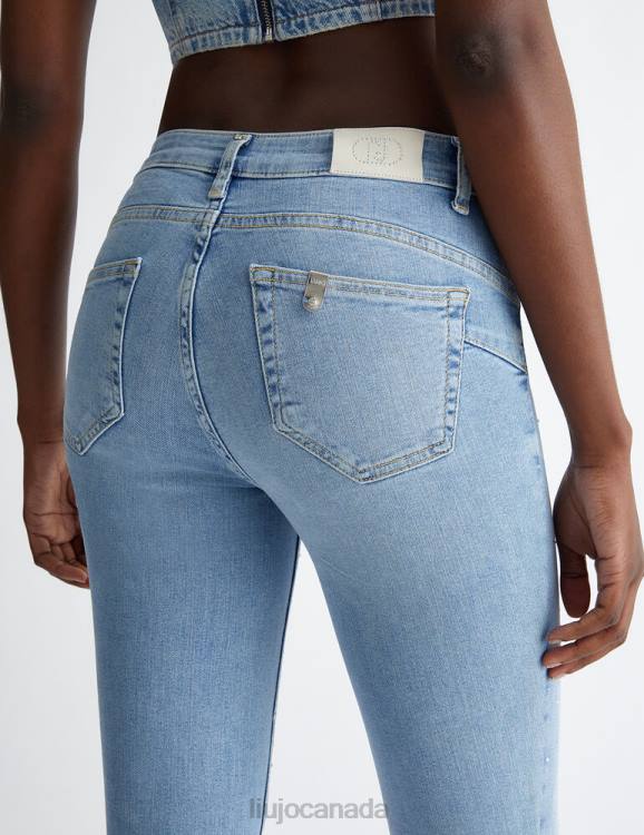 Clothing Liu Jo High-Rise Skinny Jeans With Gemstones Women F6061331