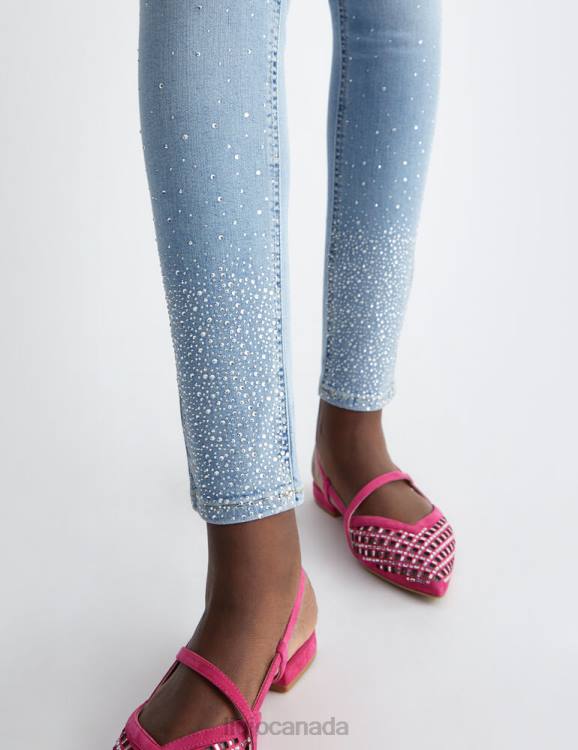 Clothing Liu Jo High-Rise Skinny Jeans With Gemstones Women F6061331