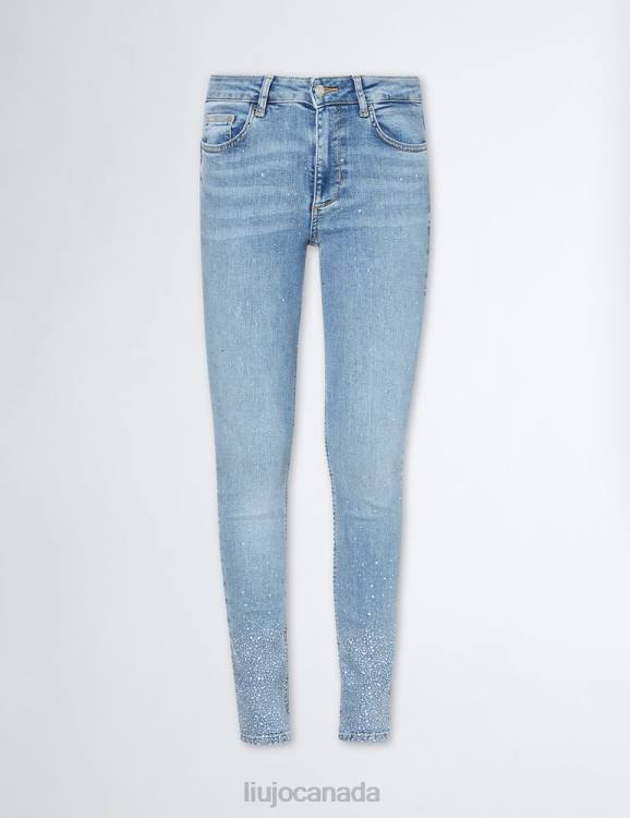 Clothing Liu Jo High-Rise Skinny Jeans With Gemstones Women F6061331