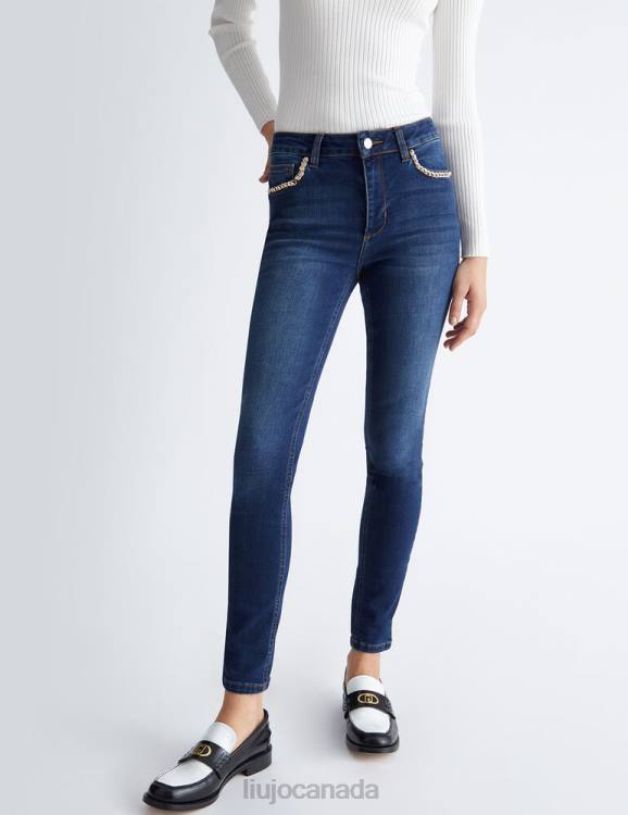 Clothing Liu Jo Skinny Jeans With Jewel Accessory Women F6061327