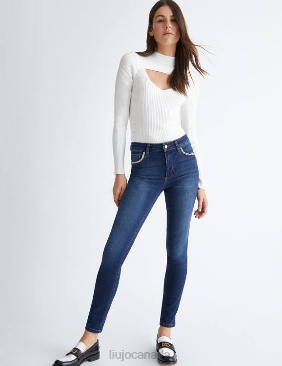 Clothing Liu Jo Skinny Jeans With Jewel Accessory Women F6061327