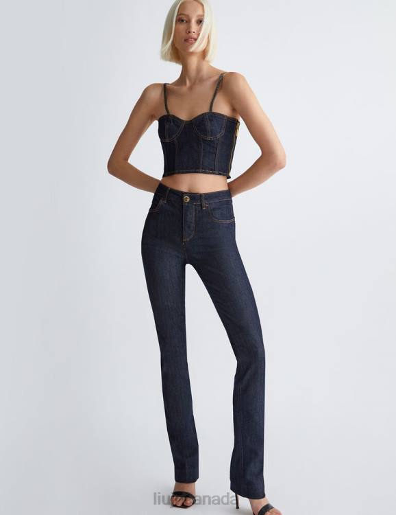 Clothing Liu Jo Straight Jeans With Ironed Crease Women F6061282