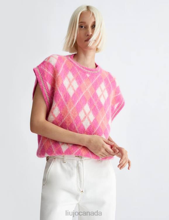 Clothing Liu Jo Alpaca Blend Diamond Gilet Women F606174