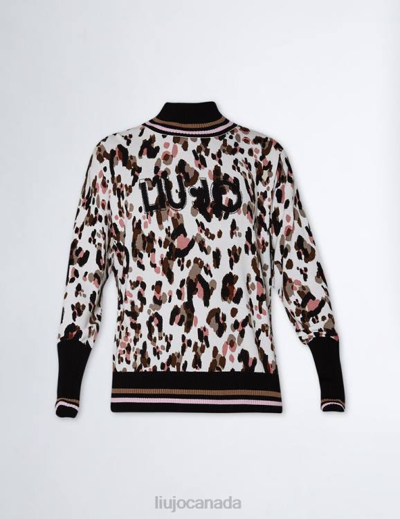 Clothing Liu Jo Animal-Print Sweater With Logo Women F606356