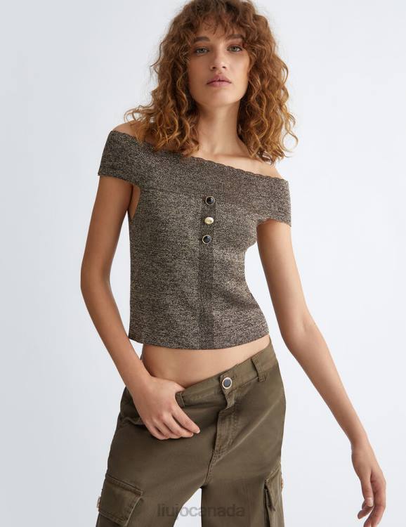 Clothing Liu Jo Bardot Neck Top Women F606136