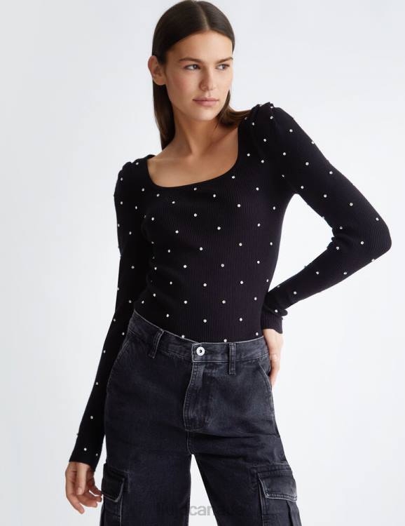 Clothing Liu Jo Better Jumper With Rhinestones Women F606648