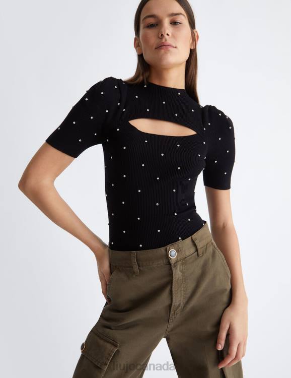 Clothing Liu Jo Better Jumper With Rhinestones Women F606820
