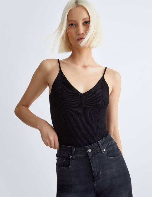Clothing Liu Jo Black Knit Top Women F606122