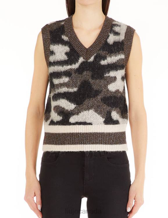 Clothing Liu Jo Camouflage Jacquard Vest Women F6062505