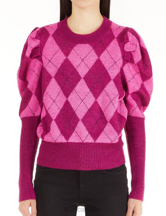 Clothing Liu Jo Diamond Sweater With Gemstones Women F6062796