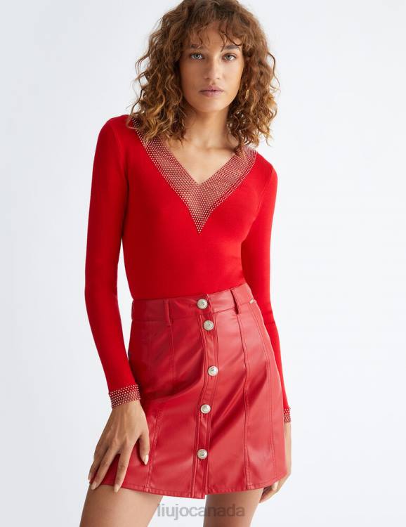 Clothing Liu Jo Eco-Friendly Jumper With Rhinestones Women F6061209