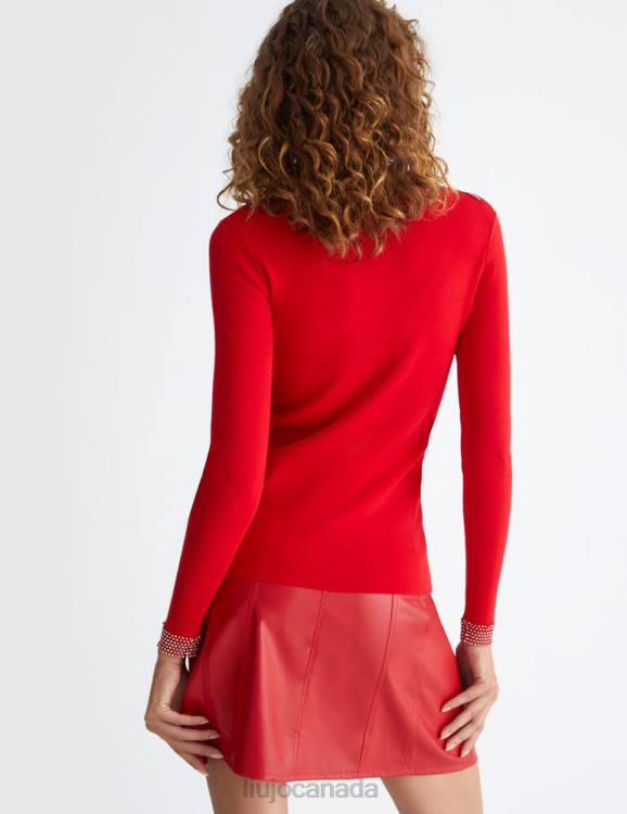 Clothing Liu Jo Eco-Friendly Jumper With Rhinestones Women F6061209