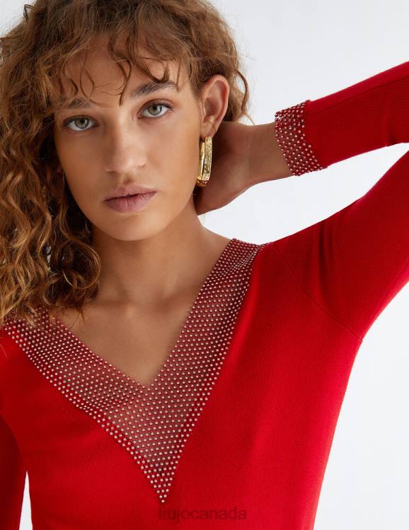 Clothing Liu Jo Eco-Friendly Jumper With Rhinestones Women F6061209