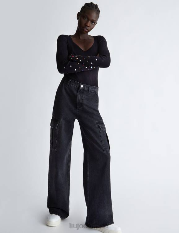 Clothing Liu Jo Eco-Friendly Jumper With Rhinestones Women F606612