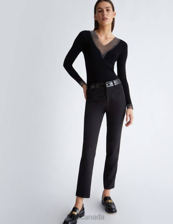 Clothing Liu Jo Eco-Friendly Jumper With Rhinestones Women F606699