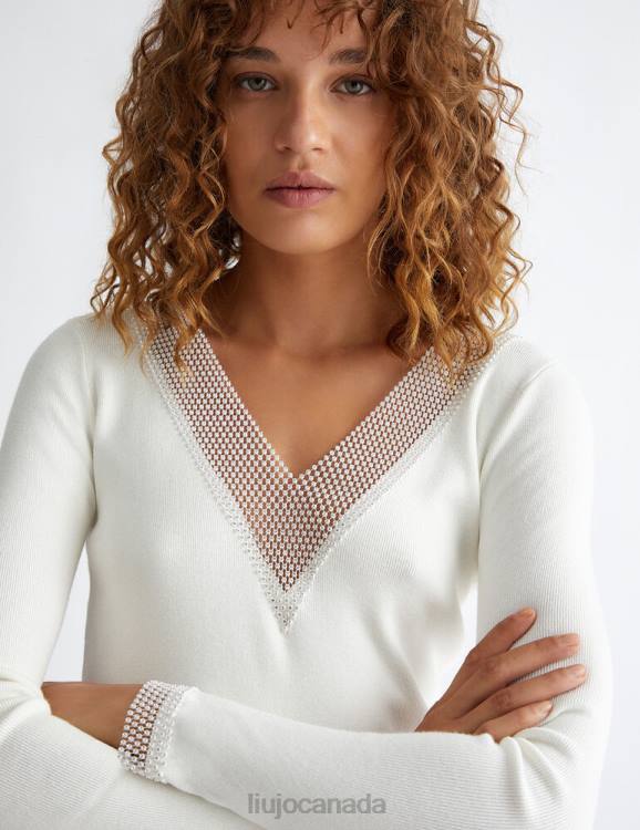 Clothing Liu Jo Eco-Friendly Jumper With Rhinestones Women F606815