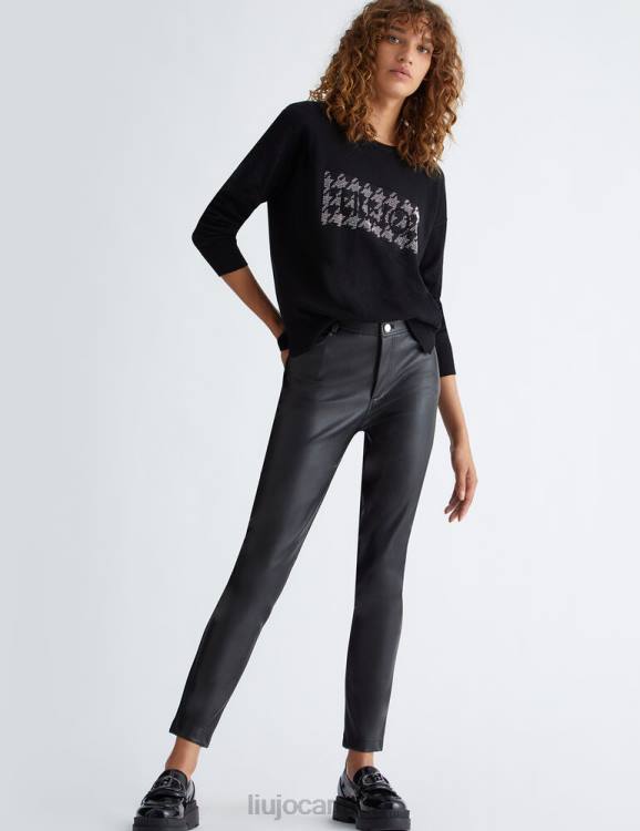 Clothing Liu Jo Eco-Friendly Sweater With Logo And Rhinestones Women F606111
