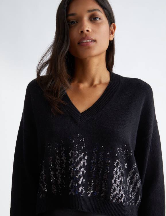 Clothing Liu Jo Eco-Friendly Sweater With Sequins Women F6065