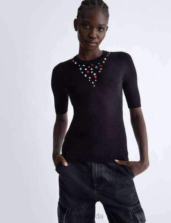 Clothing Liu Jo Eco-Friendly Top With Gemstones Women F606846