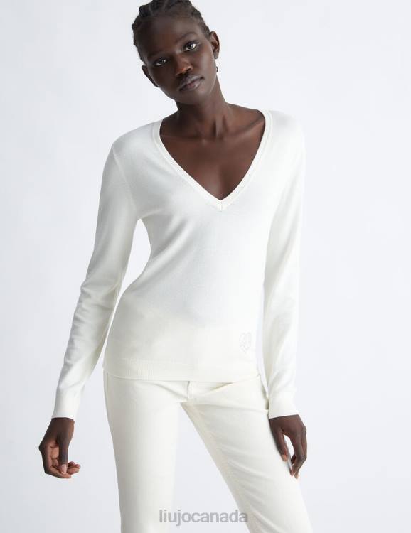 Clothing Liu Jo Eco-Friendly V-Neck Jumper Women F606314