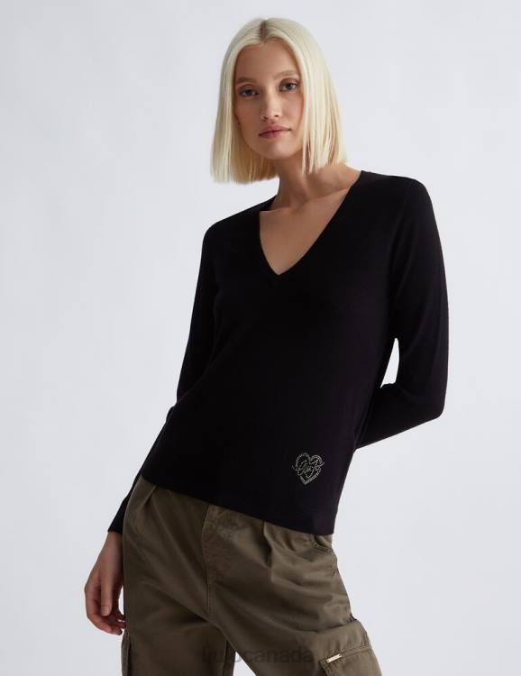 Clothing Liu Jo Eco-Friendly V-Neck Jumper Women F606341