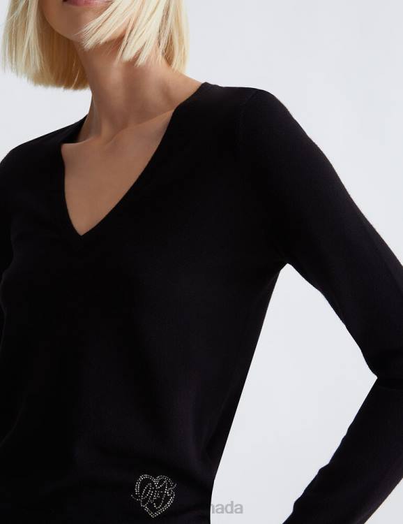 Clothing Liu Jo Eco-Friendly V-Neck Jumper Women F606341