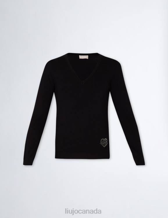 Clothing Liu Jo Eco-Friendly V-Neck Jumper Women F606341