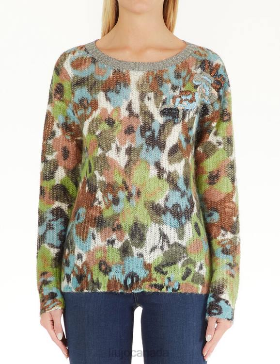 Clothing Liu Jo Floral Sweater With Embroidery Women F6062712