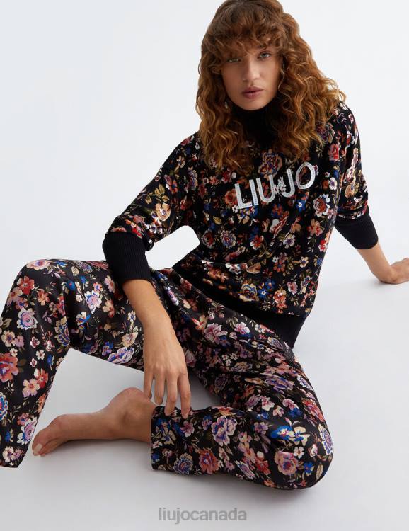 Clothing Liu Jo Floral Sweater With Logo Women F606200