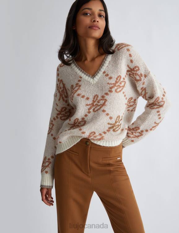 Clothing Liu Jo Jacquard Jumper With Logo Women F6061064