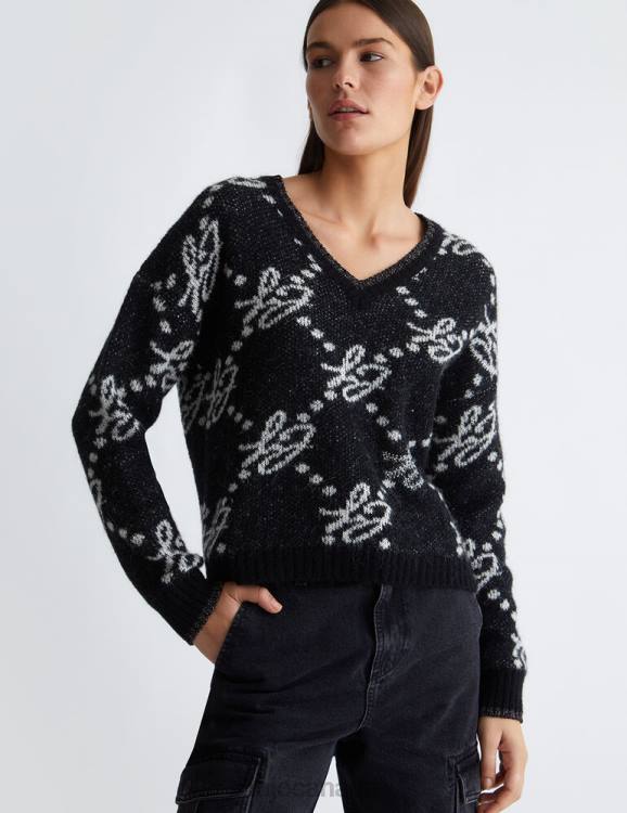 Clothing Liu Jo Jacquard Jumper With Logo Women F606671