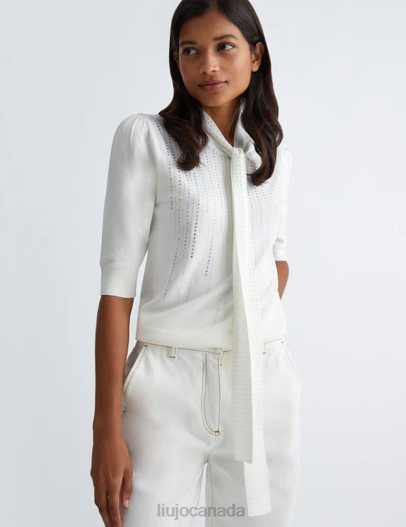 Clothing Liu Jo Jumper With Bow And Gemstones Women F606181