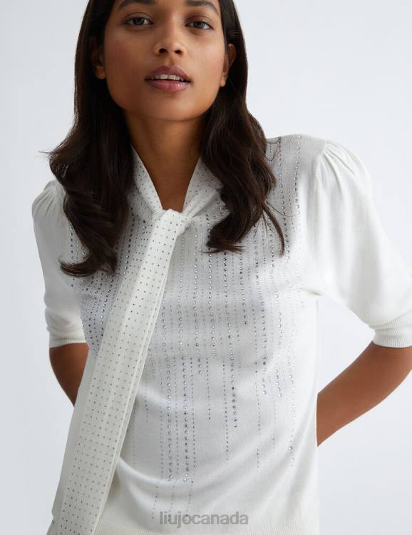 Clothing Liu Jo Jumper With Bow And Gemstones Women F606181