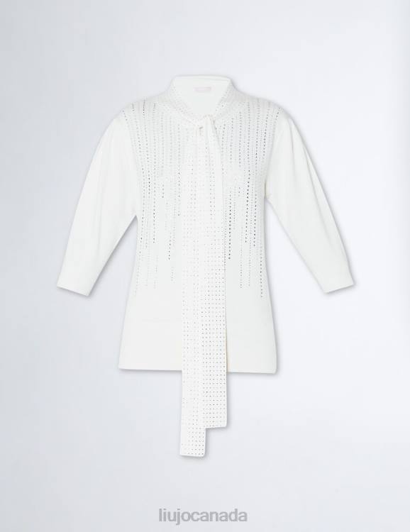 Clothing Liu Jo Jumper With Bow And Gemstones Women F606181