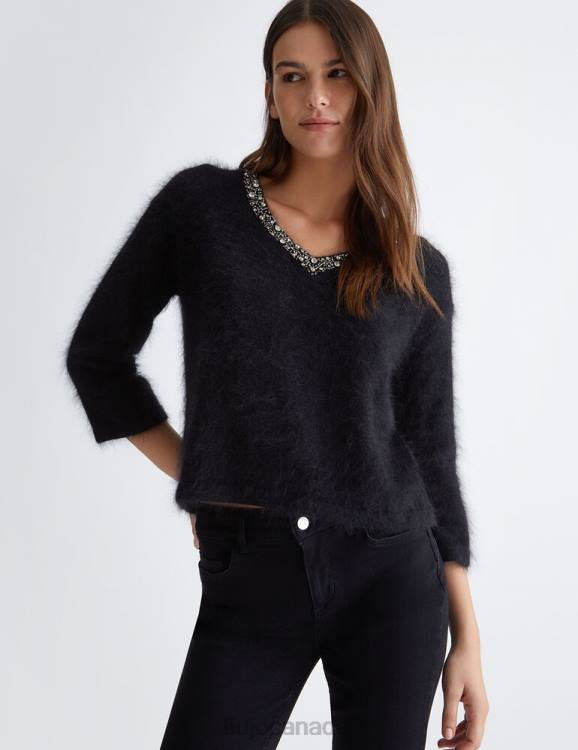 Clothing Liu Jo Jumper With Gemstones Women F6061168