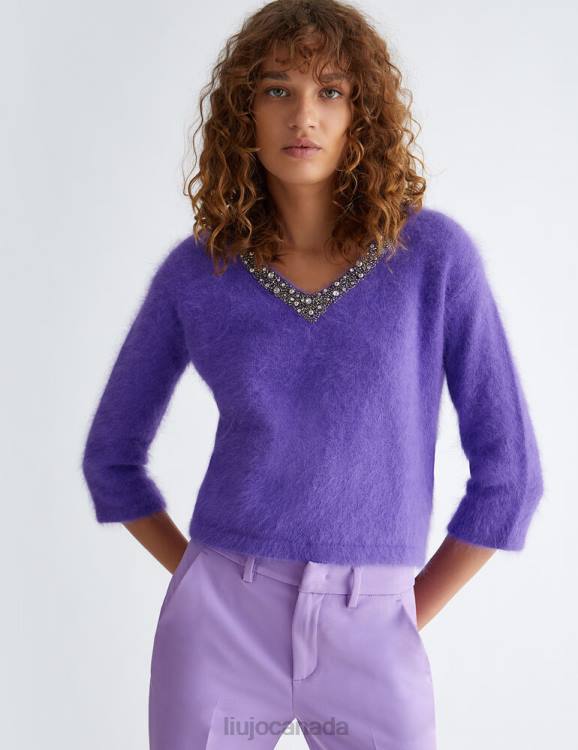 Clothing Liu Jo Jumper With Gemstones Women F6061175