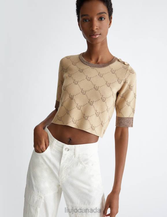 Clothing Liu Jo Jumper With Jacquard Logo Women F606667