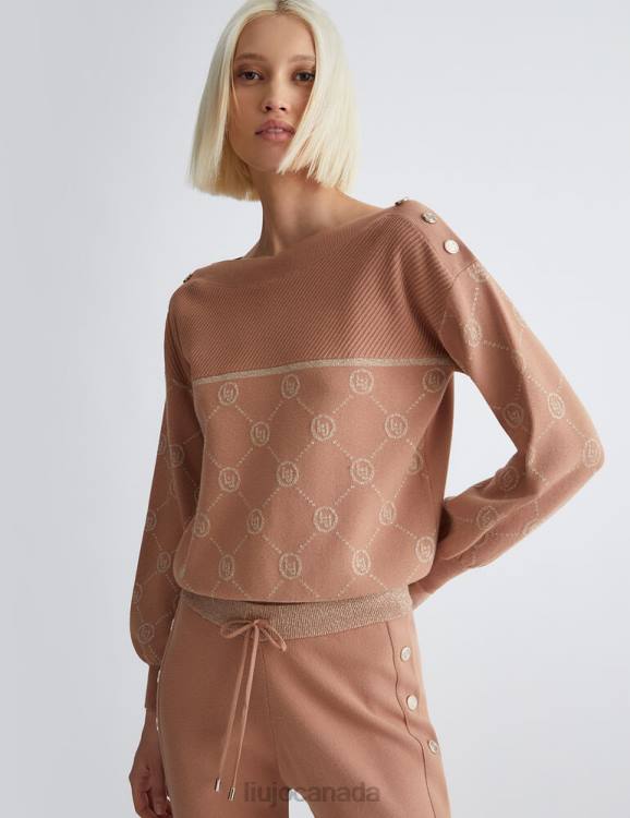 Clothing Liu Jo Jumper With Lurex Logo Women F6061163