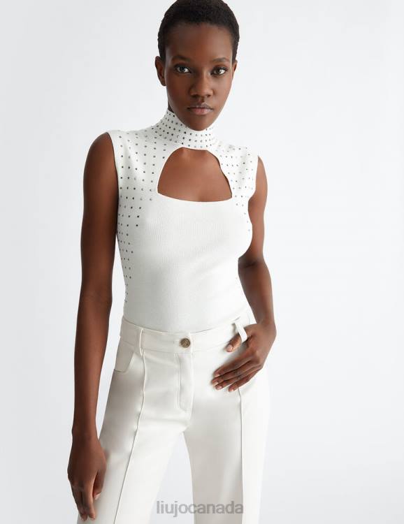 Clothing Liu Jo Knit Top With Rhinestones Women F6061115