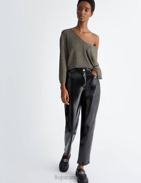 Clothing Liu Jo Lurex Jumper With V-Neck Women F606985