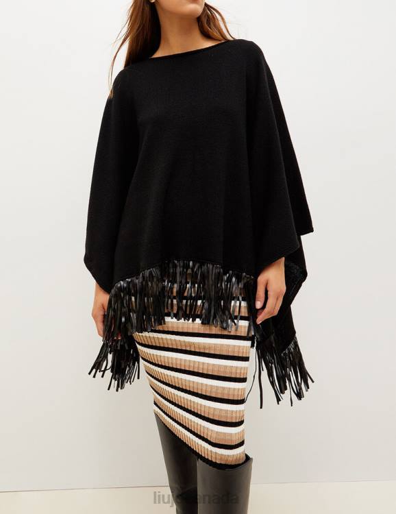 Clothing Liu Jo Poncho With Fringes Women F6062563