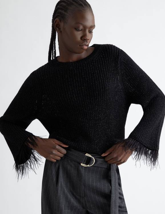 Clothing Liu Jo Pullover With Feathers Women F606305