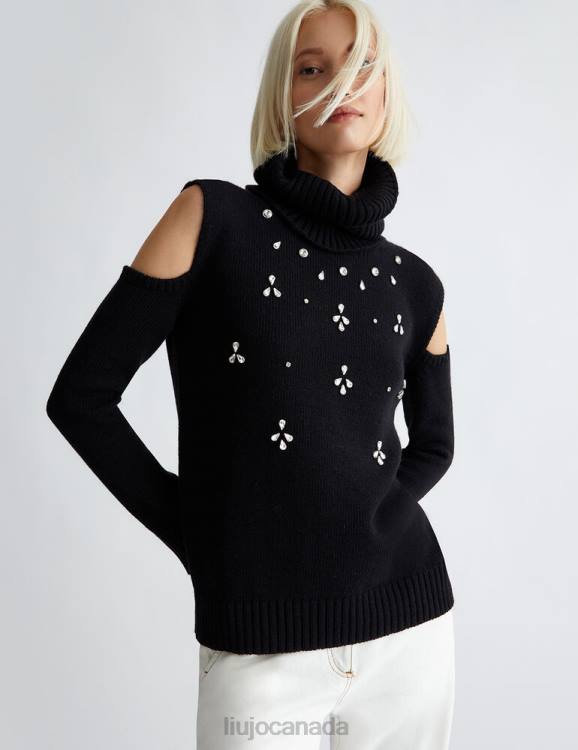 Clothing Liu Jo Pullover With Jewel Stones Women F606226