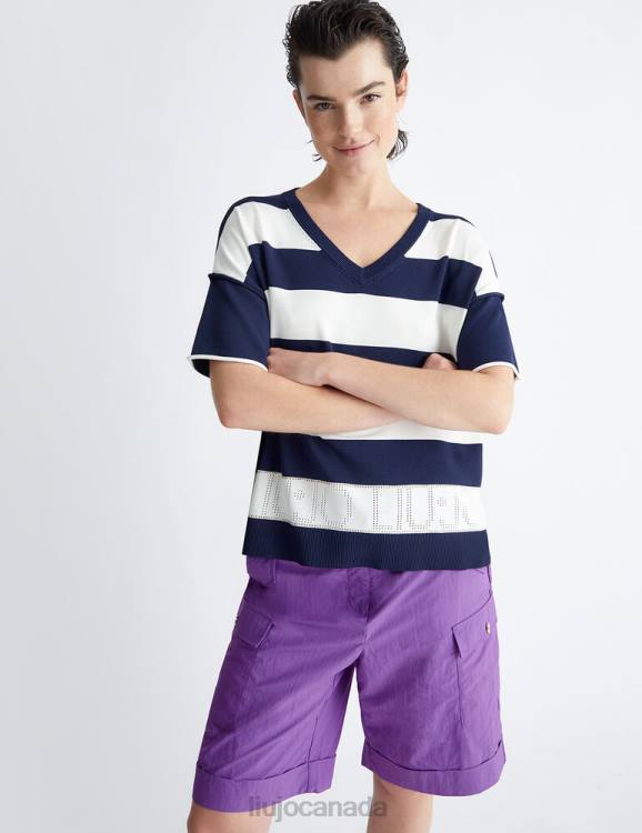 Clothing Liu Jo Striped Jumper With Logo Women F606949