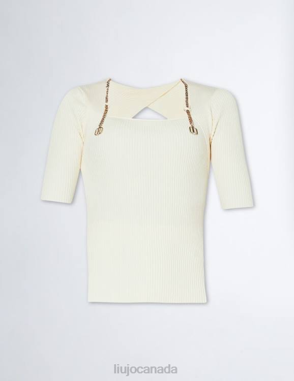 Clothing Liu Jo Sweater With Branded Chain Women F606975