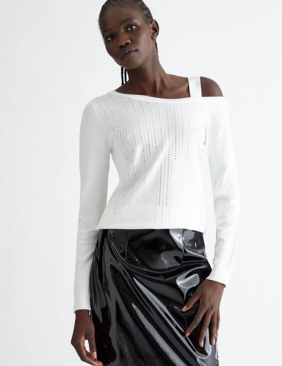 Clothing Liu Jo Sweatshirt With Gradient Gemstones Women F60623