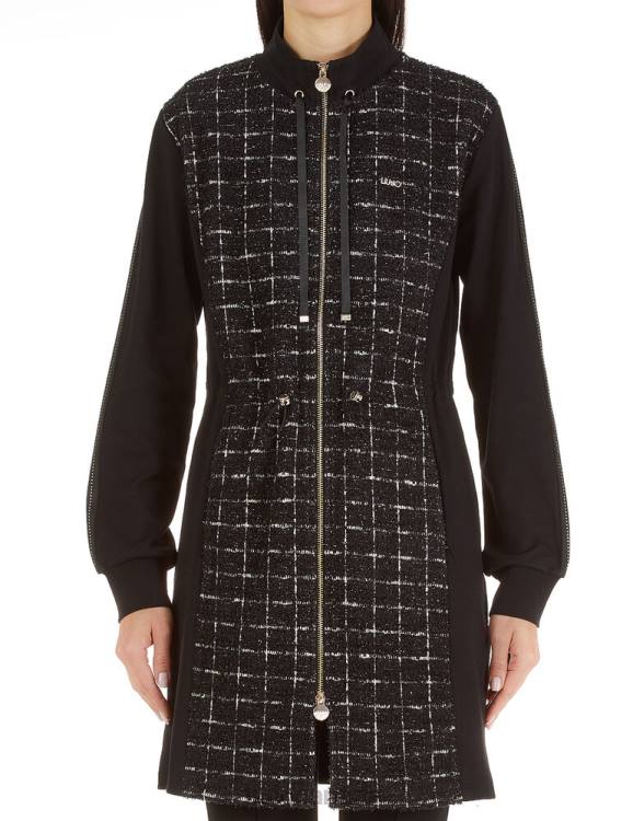 Clothing Liu Jo Sweatshirt With Zip And Check Motif Women F6062620