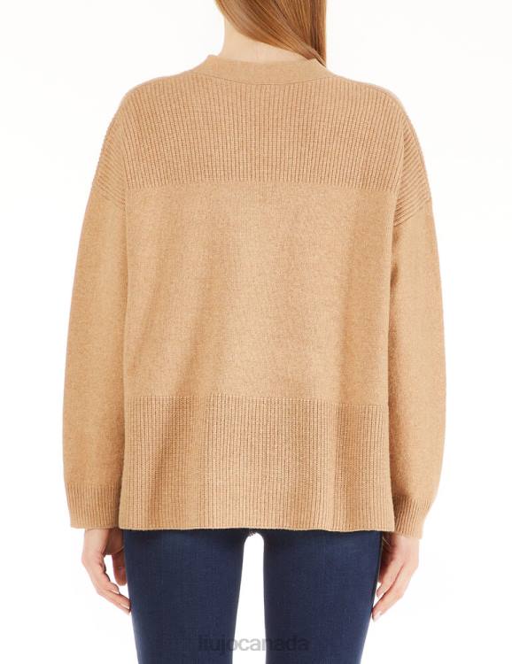 Clothing Liu Jo Wool And Cotton Cardigan With Logo Women F6062759