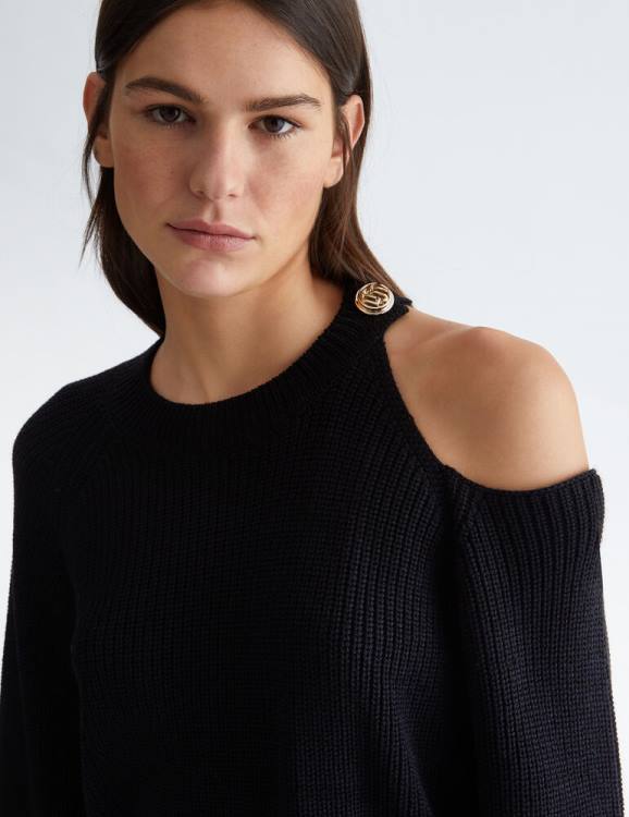 Clothing Liu Jo Wool Blend Jumper With Buttons Women F6061194