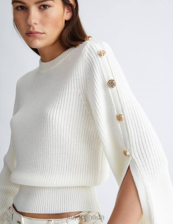 Clothing Liu Jo Wool Blend Jumper With Buttons Women F6061225